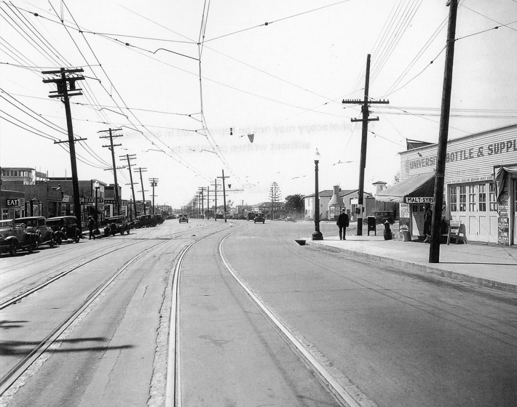 Looking West on University Ave at Normal THEN